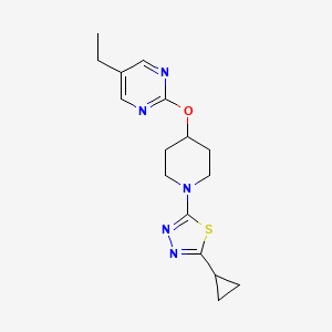 2-Cyclopropyl-5-[4-(5-ethylpyrimidin-2-yl)oxypiperidin-1-yl]-1,3,4-thiadiazole
