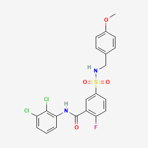 N-(2,3-dichlorophenyl)-2-fluoro-5-[(4-methoxyphenyl)methylsulfamoyl]benzamide