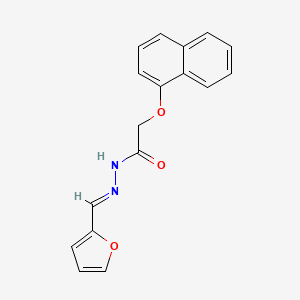 molecular formula C17H14N2O3 B2956407 N'-(2-呋喃甲亚甲基)-2-(1-萘氧基)乙酰肼 CAS No. 302909-12-2