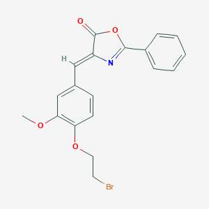 molecular formula C19H16BrNO4 B295641 4-[4-(2-bromoethoxy)-3-methoxybenzylidene]-2-phenyl-1,3-oxazol-5(4H)-one 