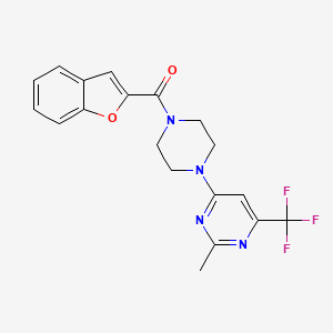 Benzofuran-2-yl(4-(2-methyl-6-(trifluoromethyl)pyrimidin-4-yl)piperazin-1-yl)methanone