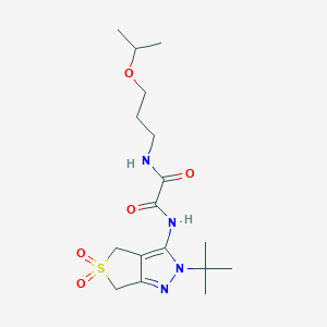 N1-(2-(tert-butyl)-5,5-dioxido-4,6-dihydro-2H-thieno[3,4-c]pyrazol-3-yl)-N2-(3-isopropoxypropyl)oxalamide