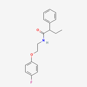 molecular formula C18H20FNO2 B2956432 N-(2-(4-fluorophenoxy)ethyl)-2-phenylbutanamide CAS No. 1105228-23-6