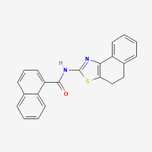 molecular formula C22H16N2OS B2956435 N-(4,5-dihydronaphtho[1,2-d]thiazol-2-yl)-1-naphthamide CAS No. 391229-68-8