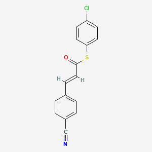 S-(4-chlorophenyl) (E)-3-(4-cyanophenyl)prop-2-enethioate
