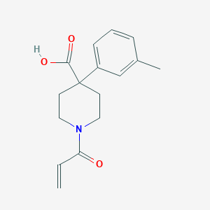 molecular formula C16H19NO3 B2956451 4-(3-Methylphenyl)-1-prop-2-enoylpiperidine-4-carboxylic acid CAS No. 2249101-18-4
