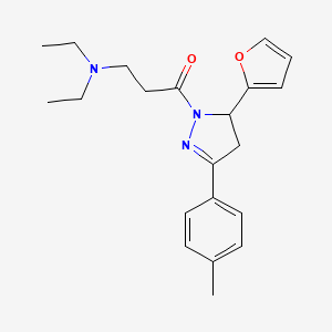 3-(diethylamino)-1-(5-(furan-2-yl)-3-(p-tolyl)-4,5-dihydro-1H-pyrazol-1-yl)propan-1-one