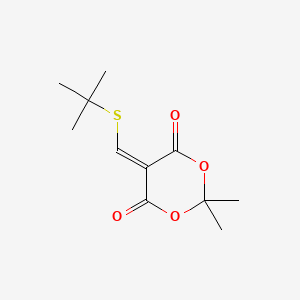 molecular formula C11H16O4S B2956463 5-((叔丁基硫烷基)亚甲基)-2,2-二甲基-1,3-二氧杂环-4,6-二酮 CAS No. 477866-60-7