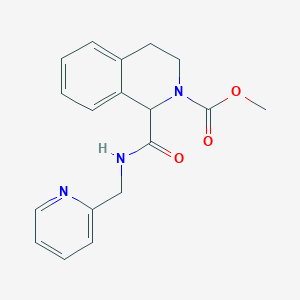 molecular formula C18H19N3O3 B2956472 1-((吡啶-2-基甲基)氨基甲酰基)-3,4-二氢异喹啉-2(1H)-甲酸甲酯 CAS No. 1396568-17-4