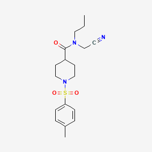 molecular formula C18H25N3O3S B2956477 N-(cyanomethyl)-1-(4-methylbenzenesulfonyl)-N-propylpiperidine-4-carboxamide CAS No. 1197920-23-2