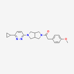 1-[2-(6-Cyclopropylpyridazin-3-yl)-1,3,3a,4,6,6a-hexahydropyrrolo[3,4-c]pyrrol-5-yl]-2-(4-methoxyphenyl)ethanone
