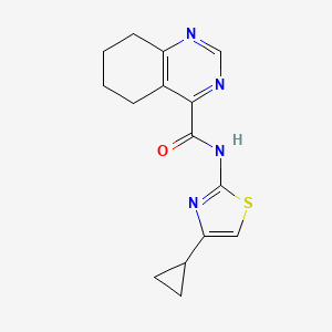 N-(4-Cyclopropyl-1,3-thiazol-2-yl)-5,6,7,8-tetrahydroquinazoline-4-carboxamide
