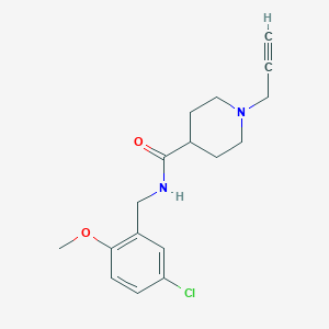 N-[(5-chloro-2-methoxyphenyl)methyl]-1-(prop-2-yn-1-yl)piperidine-4-carboxamide