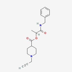 molecular formula C19H24N2O3 B2956491 1-(Benzylcarbamoyl)ethyl 1-(prop-2-yn-1-yl)piperidine-4-carboxylate CAS No. 1333795-65-5
