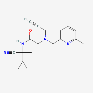 N-(1-cyano-1-cyclopropylethyl)-2-{[(6-methylpyridin-2-yl)methyl](prop-2-yn-1-yl)amino}acetamide