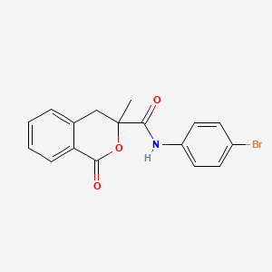 molecular formula C17H14BrNO3 B2956499 N-(4-bromophenyl)-3-methyl-1-oxo-4H-isochromene-3-carboxamide CAS No. 709000-35-1
