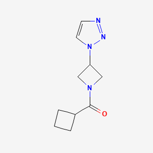 molecular formula C10H14N4O B2956501 (3-(1H-1,2,3-三唑-1-基)氮杂环丁-1-基)(环丁基)甲酮 CAS No. 2034311-73-2