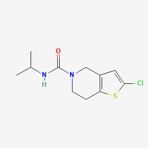 molecular formula C11H15ClN2OS B2956503 2-chloro-N-isopropyl-6,7-dihydrothieno[3,2-c]pyridine-5(4H)-carboxamide CAS No. 2034417-41-7