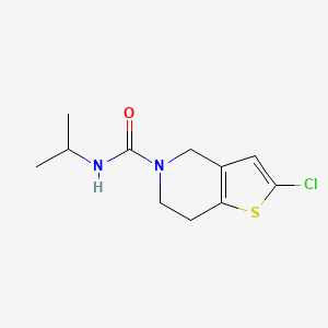 molecular formula C11H15ClN2OS B2956503 2-氯-N-异丙基-6,7-二氢噻吩并[3,2-c]吡啶-5(4H)-甲酰胺 CAS No. 2034417-41-7