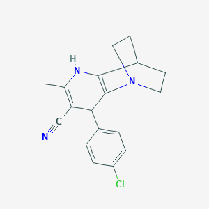 3-(4-Chlorophenyl)-5-methyl-1,6-diazatricyclo[6.2.2.0^{2,7}]dodeca-2(7),4-diene-4-carbonitrile
