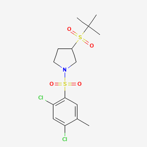 3-(Tert-butylsulfonyl)-1-((2,4-dichloro-5-methylphenyl)sulfonyl)pyrrolidine