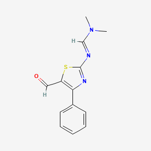 N'-(5-formyl-4-phenyl-1,3-thiazol-2-yl)-N,N-dimethylmethanimidamide