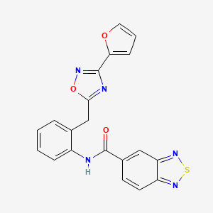 N-(2-((3-(furan-2-yl)-1,2,4-oxadiazol-5-yl)methyl)phenyl)benzo[c][1,2,5]thiadiazole-5-carboxamide