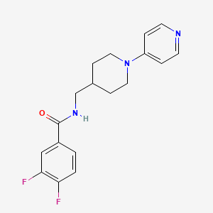 molecular formula C18H19F2N3O B2956518 3,4-二氟-N-((1-(吡啶-4-基)哌啶-4-基)甲基)苯甲酰胺 CAS No. 2034504-16-8