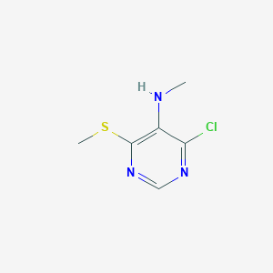 molecular formula C6H8ClN3S B2956531 4-氯-N-甲基-6-(甲硫基)嘧啶-5-胺 CAS No. 63291-55-4