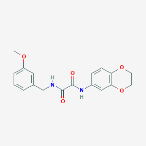 molecular formula C18H18N2O5 B2956533 N'-(2,3-dihydro-1,4-benzodioxin-6-yl)-N-[(3-methoxyphenyl)methyl]oxamide CAS No. 941894-50-4