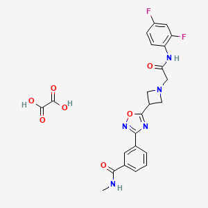 3-(5-(1-(2-((2,4-difluorophenyl)amino)-2-oxoethyl)azetidin-3-yl)-1,2,4-oxadiazol-3-yl)-N-methylbenzamide oxalate