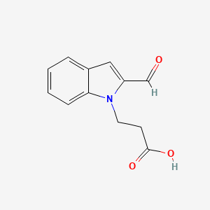 molecular formula C12H11NO3 B2956556 3-(2-甲酰-1H-吲哚-1-基)丙酸 CAS No. 1438805-05-0