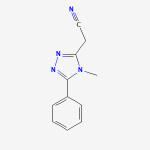 2-(4-methyl-5-phenyl-4H-1,2,4-triazol-3-yl)acetonitrile