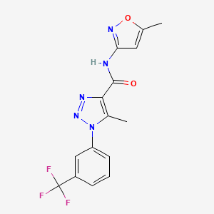 5-methyl-N-(5-methyl-1,2-oxazol-3-yl)-1-[3-(trifluoromethyl)phenyl]-1H-1,2,3-triazole-4-carboxamide