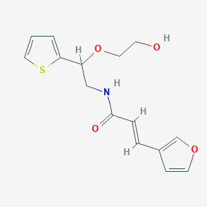 (E)-3-(furan-3-yl)-N-(2-(2-hydroxyethoxy)-2-(thiophen-2-yl)ethyl)acrylamide
