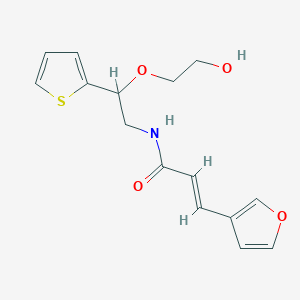 molecular formula C15H17NO4S B2956574 (E)-3-(furan-3-yl)-N-(2-(2-hydroxyethoxy)-2-(thiophen-2-yl)ethyl)acrylamide CAS No. 2034996-91-1