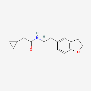 molecular formula C16H21NO2 B2956578 2-cyclopropyl-N-(1-(2,3-dihydrobenzofuran-5-yl)propan-2-yl)acetamide CAS No. 2034450-41-2