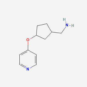 (3-Pyridin-4-yloxycyclopentyl)methanamine