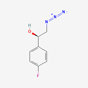 molecular formula C8H8FN3O B2956595 (1R)-2-azido-1-(4-fluorophenyl)ethan-1-ol CAS No. 169272-21-3