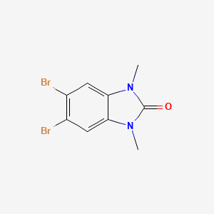 molecular formula C9H8Br2N2O B2956602 5,6-dibromo-1,3-dimethyl-1,3-dihydro-2H-benzimidazol-2-one CAS No. 24786-53-6