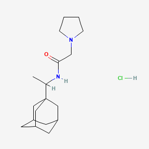 molecular formula C18H31ClN2O B2956607 N-[1-(1-adamantyl)ethyl]-2-(1-pyrrolidinyl)acetamide hydrochloride CAS No. 1052412-09-5
