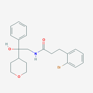 molecular formula C22H26BrNO3 B2956609 3-(2-溴苯基)-N-[2-羟基-2-(氧杂-4-基)-2-苯乙基]丙酰胺 CAS No. 2097913-49-8