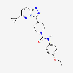 molecular formula C22H26N6O2 B2956613 4-{6-cyclopropyl-[1,2,4]triazolo[4,3-b]pyridazin-3-yl}-N-(4-ethoxyphenyl)piperidine-1-carboxamide CAS No. 2415634-59-0