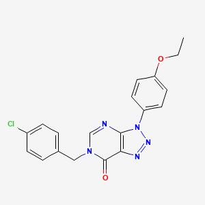 molecular formula C19H16ClN5O2 B2956617 6-(4-chlorobenzyl)-3-(4-ethoxyphenyl)-3H-[1,2,3]triazolo[4,5-d]pyrimidin-7(6H)-one CAS No. 912618-12-3