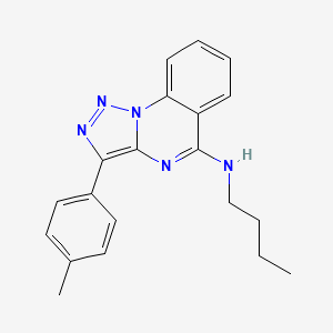 molecular formula C20H21N5 B2956619 N-丁基-3-(4-甲基苯基)-[1,2,3]三唑并[1,5-a]喹唑啉-5-胺 CAS No. 866843-74-5