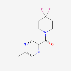 molecular formula C11H13F2N3O B2956621 (4,4-Difluoropiperidin-1-yl)(5-methylpyrazin-2-yl)methanone CAS No. 2326122-99-8