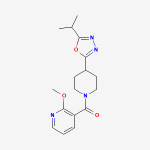 (4-(5-Isopropyl-1,3,4-oxadiazol-2-yl)piperidin-1-yl)(2-methoxypyridin-3-yl)methanone