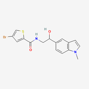 4-bromo-N-(2-hydroxy-2-(1-methyl-1H-indol-5-yl)ethyl)thiophene-2-carboxamide