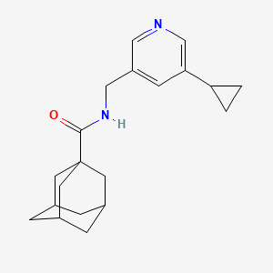 (3r,5r,7r)-N-((5-cyclopropylpyridin-3-yl)methyl)adamantane-1-carboxamide