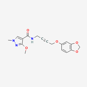 N-(4-(benzo[d][1,3]dioxol-5-yloxy)but-2-yn-1-yl)-3-methoxy-1-methyl-1H-pyrazole-4-carboxamide